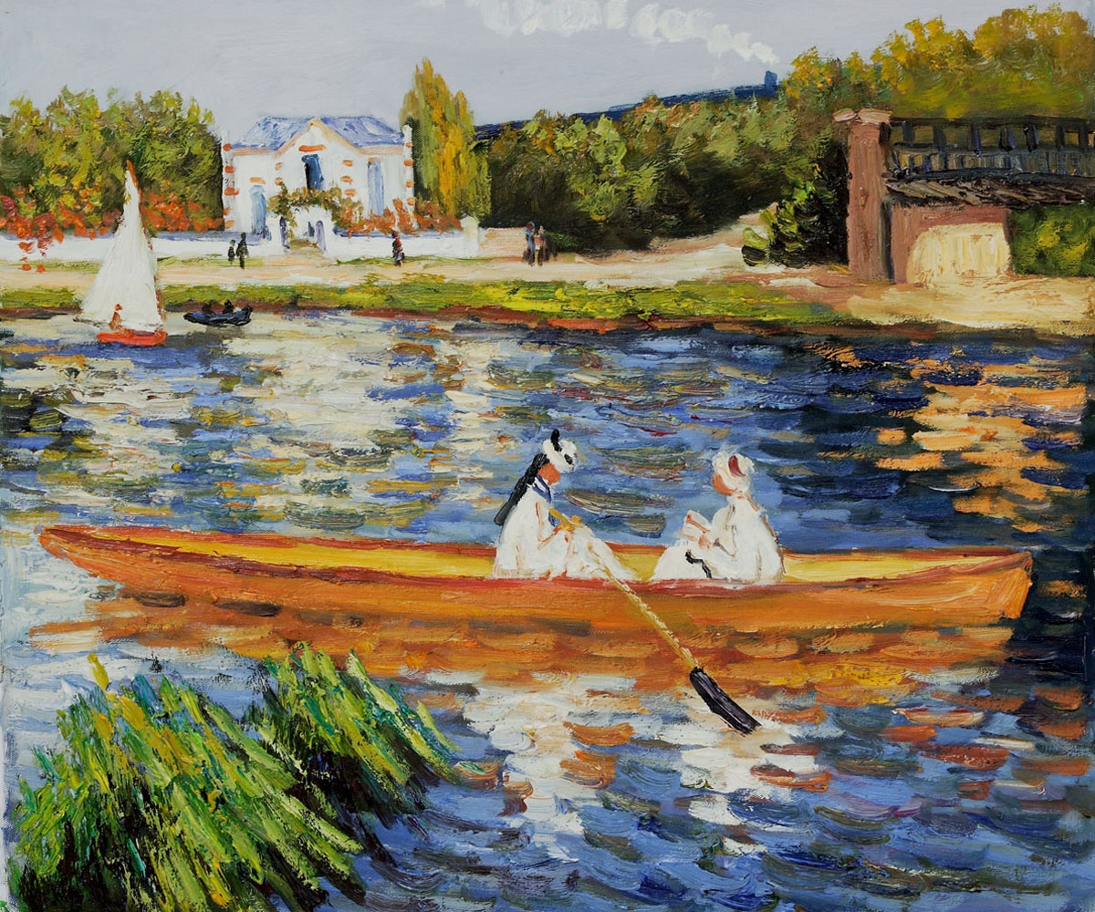 Boating on the Seine - Pierre Auguste Renoir Painting
